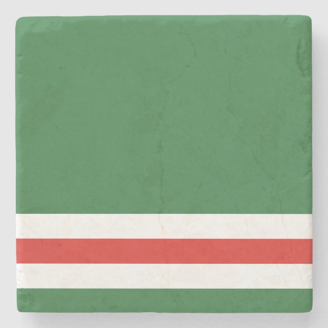 Chechen Republic of Ichkeria Flag Stone Coaster (Front)