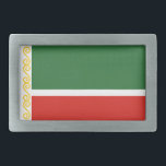 Chechnya Flag Belt Buckle<br><div class="desc">Patriotic flag of Chechnya.</div>