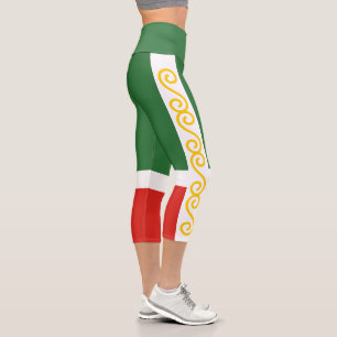 Chechnya Flag Capri Leggings