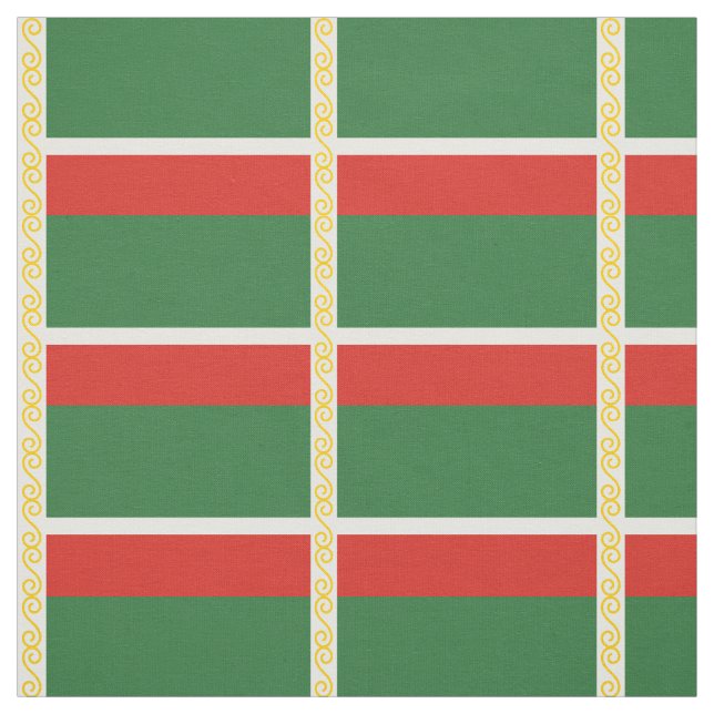 Chechnya Flag Fabric (Swatch)