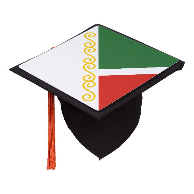 Chechnya Flag Graduation Cap Topper (Angled)