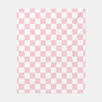 Check Baby Pink And White Chequerboard Pattern