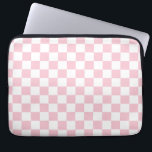 Check Baby Pink And White Chequerboard Pattern Laptop Sleeve<br><div class="desc">Chequered Pattern – light pink and white chequerboard.</div>