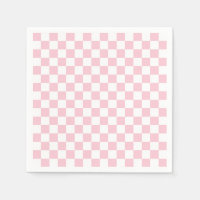 Check Baby Pink And White Chequerboard Pattern
