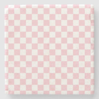 Check Baby Pink And White Chequerboard Pattern