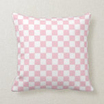 Check Baby Pink And White Chequerboard Pattern Throw Pillow<br><div class="desc">Chequered Pattern – light pink and white chequerboard.</div>
