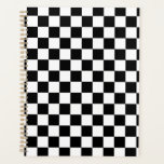 Check Black White Chequered Pattern Chequerboard Planner<br><div class="desc">Chequered Pattern – Black and white chequerboard.</div>