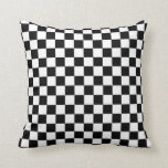 Check Black White Chequered Pattern Chequerboard Throw Pillow<br><div class="desc">Chequered Pattern – Black and white chequerboard.</div>