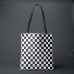 Check Black White Chequered Pattern Chequerboard Tote Bag<br><div class="desc">Chequered Pattern – Black and white chequerboard.</div>