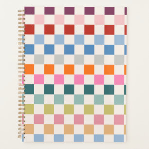 Check Colourful Chequered Pattern Chequerboard Planner