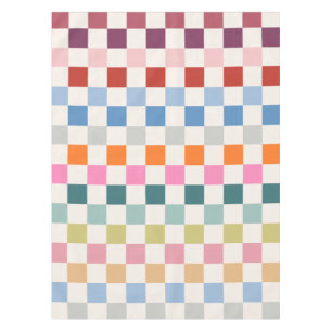 Check Colourful Chequered Pattern Chequerboard Tablecloth