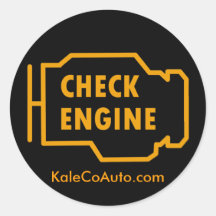 Check Engine Sticker