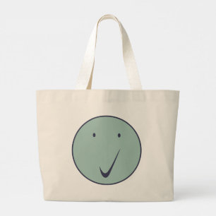 Check face - Tick, Dark/Blue01. Large Tote Bag
