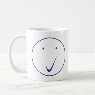 Check face - Tick, Transp/Blue.  Coffee Mug