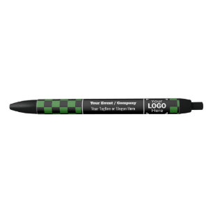 Check Green Company Logo: Fun Conference Giveaway Black Ink Pen
