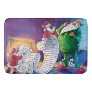 Check it Twice Painting Bath Mat