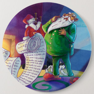 Check it Twice Santa 6 Inch Round Button