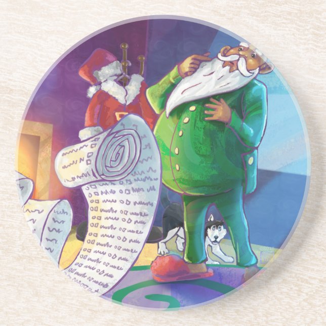 Check it Twice Santa Coaster (Front)