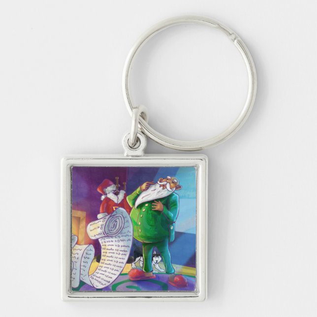 Check it Twice Santa Keychain (Front)