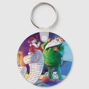 Check it Twice Santa Keychain