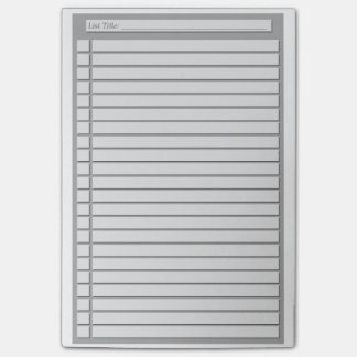 Check List (custom colour) Post-it Notes