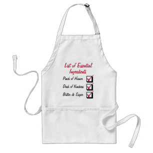 Check List of Essential Ingredients Customizable Standard Apron