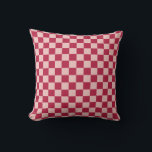 Check Magenta And Peach Pattern Chequerboard Throw Pillow<br><div class="desc">Chequered Pattern – magenta and peach chequerboard.</div>