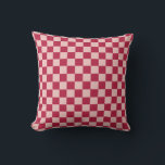 Check Magenta And Peach Pattern Chequerboard Throw Pillow<br><div class="desc">Chequered Pattern – magenta and peach chequerboard.</div>