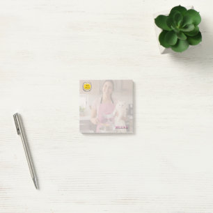 CHECK MEO White Cat with Headphones – Personalized Post-it Notes