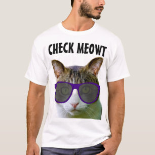 CHECK MEOWT funny CAT w/sunglasses T-shirts