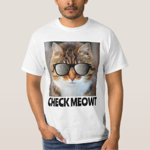 Check Meowt, Funny Mens Cat T-shirt