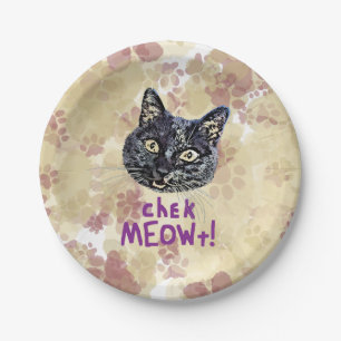 Check MEOWt Paper Plate