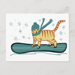 Check Meowt! Surfer Tabby Cat CUSTOMIZE IT Postcard