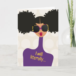 Check on your strong friends - I will literally Thank You Card