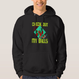 Check Out My Balls Dirty Christmas Joke 80s Costum Hoodie