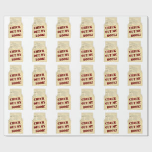 Check Out My Book Author Logo Wrapping Paper