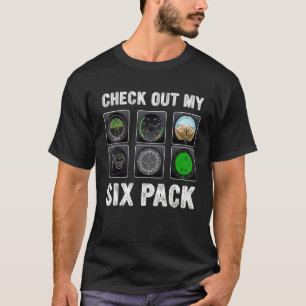 Check Out My Six Pack Airplane Gymer Aviation Day T-Shirt