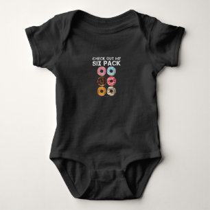 Check Out My Six Pack Doughnut  - Funny Gym Baby Bodysuit