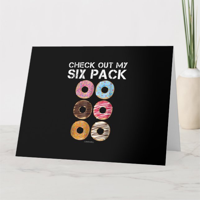 Check Out My Six Pack Doughnut  - Funny Gym Card (Front)