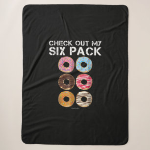 Check Out My Six Pack Doughnut - Funny Gym Sherpa Blanket