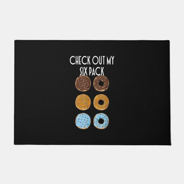 Check Out My Six Pack Doughnut Gym Doormat (Front)