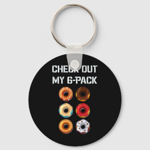 Check Out My Six Pack Doughnut Gym Humour Tee Funn Keychain