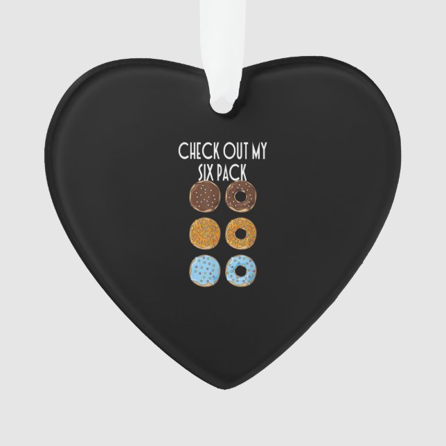 Check Out My Six Pack Doughnut Gym Ornament (Front)