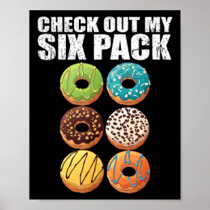 Check Out My Six Pack Doughnut Shirt - Funny Gym S Poster