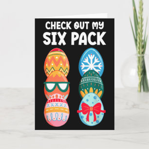 Check Out My Six Pack Funny Easter Egg Abs Workout Card