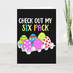 Check Out My Six Pack Funny Easter Egg Abs Workout Card