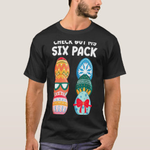 Check Out My Six Pack Funny Easter Egg Abs Workout T-Shirt