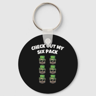 Check Out My Six Pack St Patricks Day Gym Dog Sham Keychain