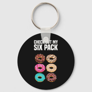 Check Out My Six Pack Strength Gym Funny Bodybuild Keychain