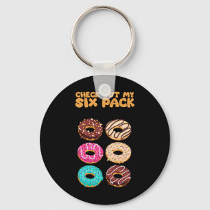 Check Out My Six Pack Strength Gym Funny Bodybuild Keychain